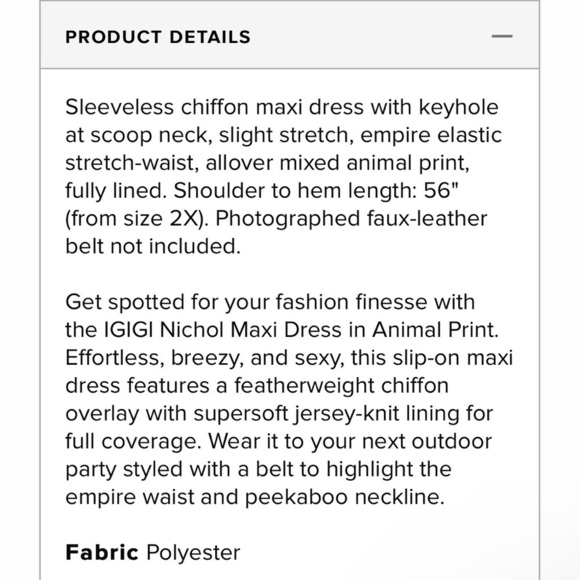 Igigi Nichol Maxi Dress Plus Size 14 Animal Print V-Neck Sleeveless Bra-Friendly - Picture 8 of 15